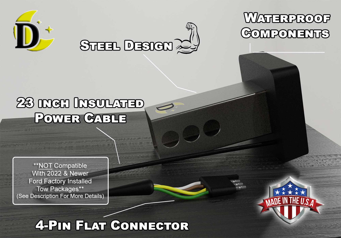 Lucky Clover Shamrock LED Hitch Cover - Brake Light